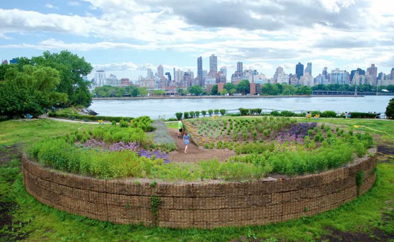 Meg Webster, Concave Room for Bees , Socrates Sculpture Park.