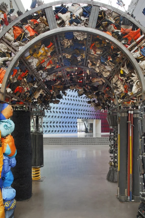 Mierle Laderman Ukeles, Ceremonial Arch (1988/1994/2016) Courtesy Queens museum. Photo by Hai Zhang.