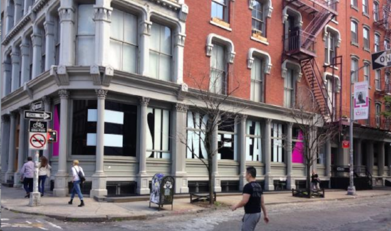Silence = Death Collective’s 2017 window installation at the Leslie-Lohman Museum, NYC. COURTESY of LESLIE-LOHMAN MUSEUM.