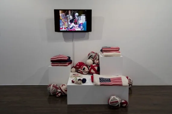 Installation view of Yoko Inoue’s Transmigration of the SOLD in Enacting Stillness at The 8th Floor (Courtesy the artist and The 8th Floor, New York)