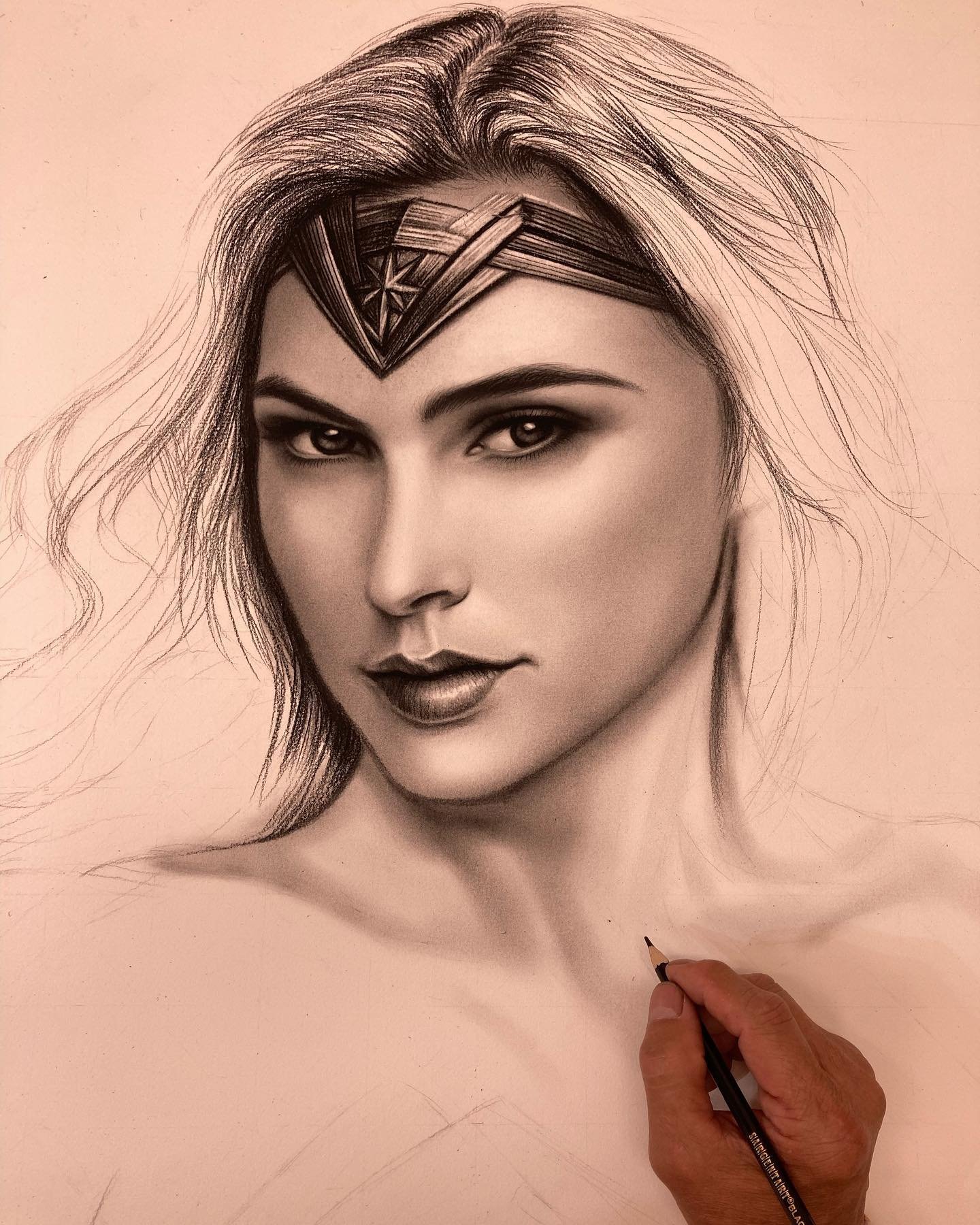 Gal Gadot Drawing by Tanya Goldstein  Saatchi Art