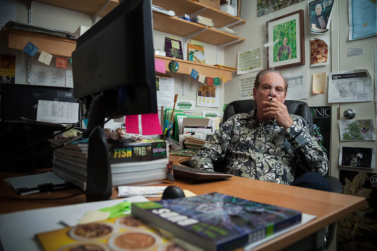 Ed Rosenthal in his office. Photo by Photo by Fred Morledge – Dabsel.com