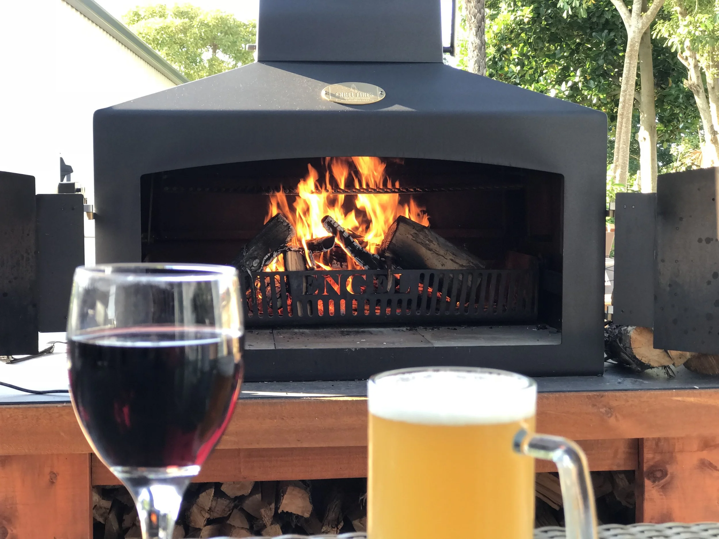 Outdoor Kitchen BBQ Wood Fire