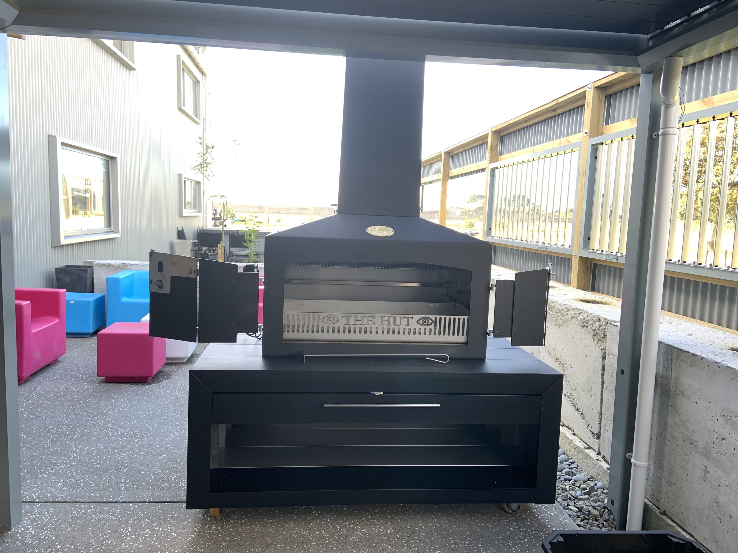 Outdoor Wood Fire Patio