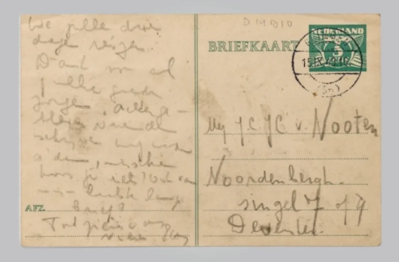 A Last Message from Etty Hillesum From the collection of the Jewish Historical Museum , Amsterdam