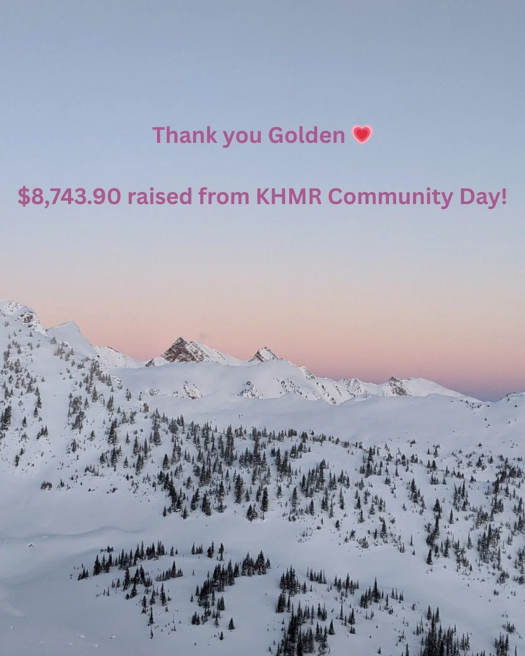 Thank you to @kickinghorsemtn and the Golden and Area A community! 💗

Together we raised $8,743.90 for the Whitetooth Affordable Ski Program Fund. 🎿

Each year, we grant about $12,000 through this program to help local youth who might not otherwise
