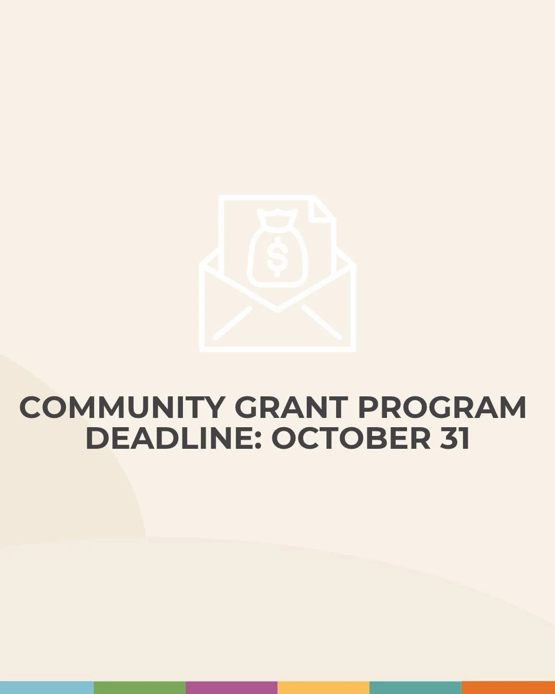 ⏳ Just 3 days left to apply!

Our Community Grant Program application deadline is October 31.

Know a local organization working on a great project that could use a little support? Tag your favourite community organization below to give them a friend