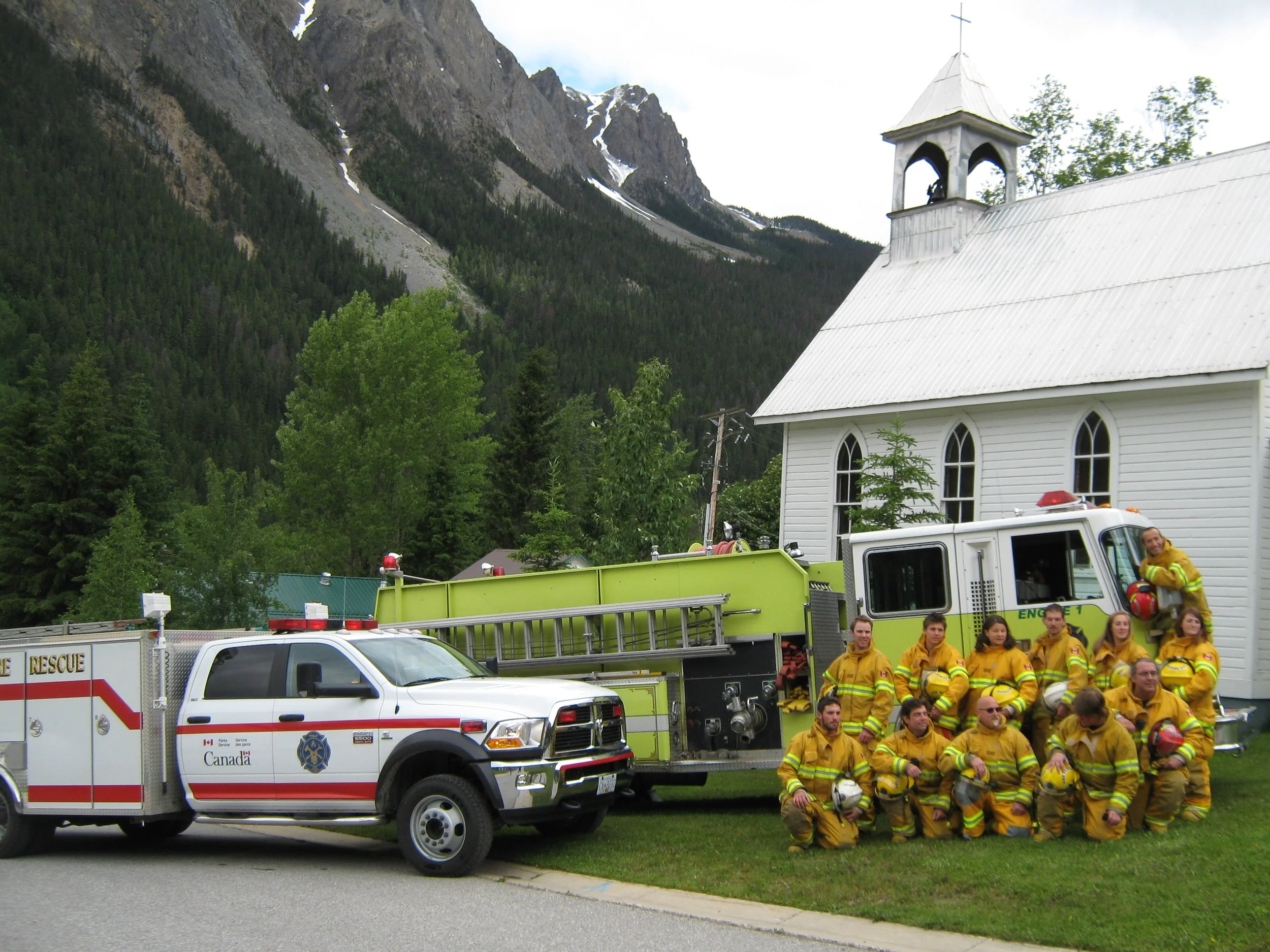 Field Fire Department infront of St. Joseph's