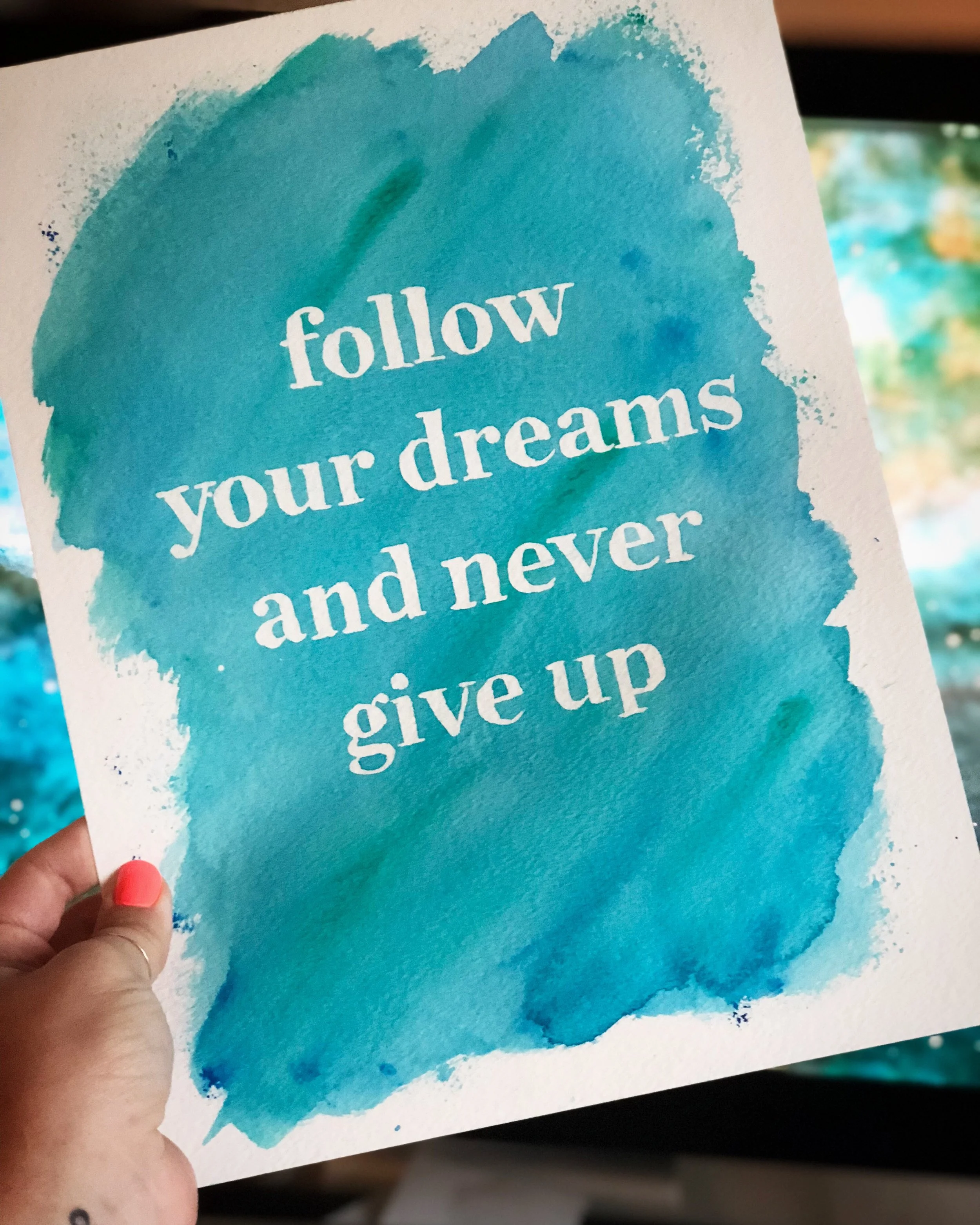   Mediums used: watercolor.  