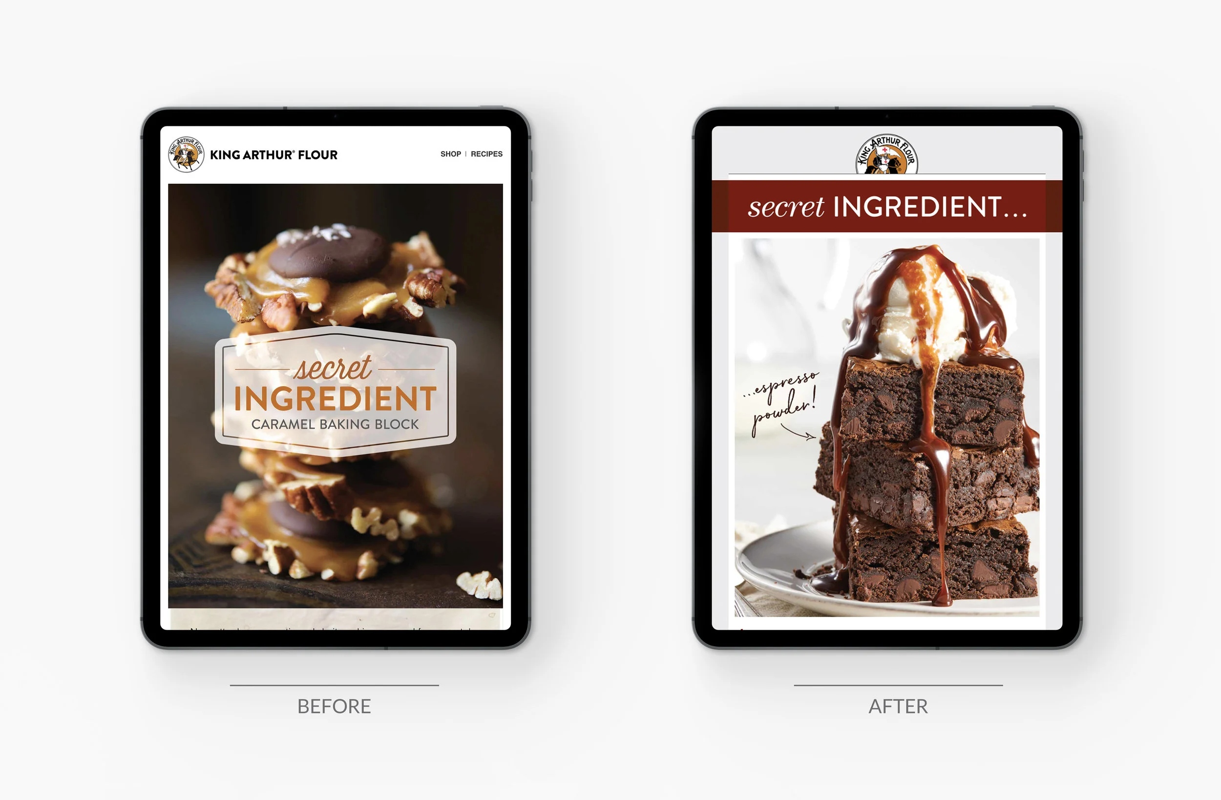  King Arthur Flour’s  Secret Ingredient  email in new modular system (CAKE). View the full email  here . 