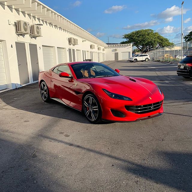 The gloss on this beautiful new Ferrari Portofino is crazy! This beauty received a full paint correction and was then topped off with a lifetime of protection thanks to our ceramic pro ceramic coatings!