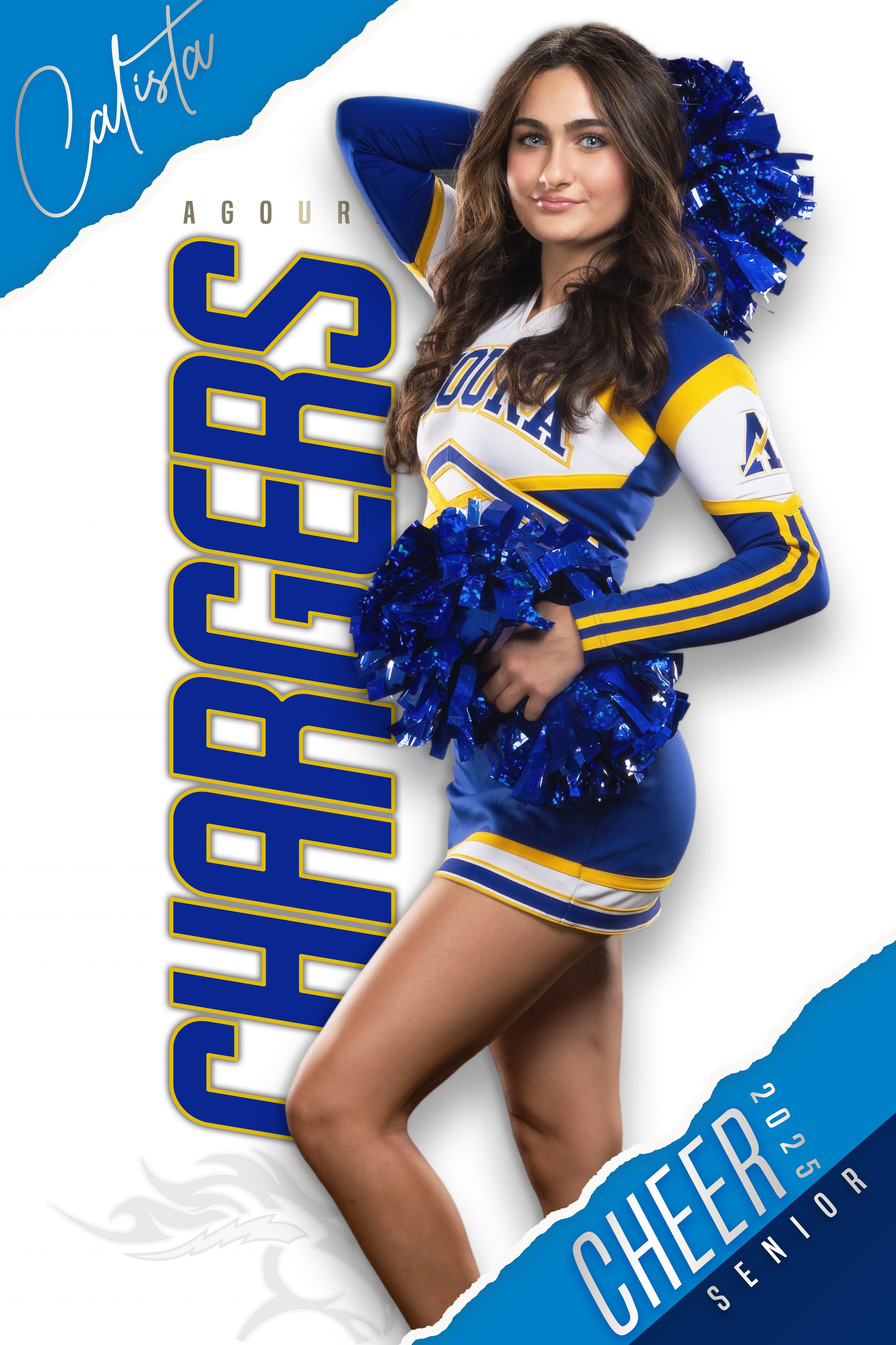Chargers Torn Edge 2x3 Banner