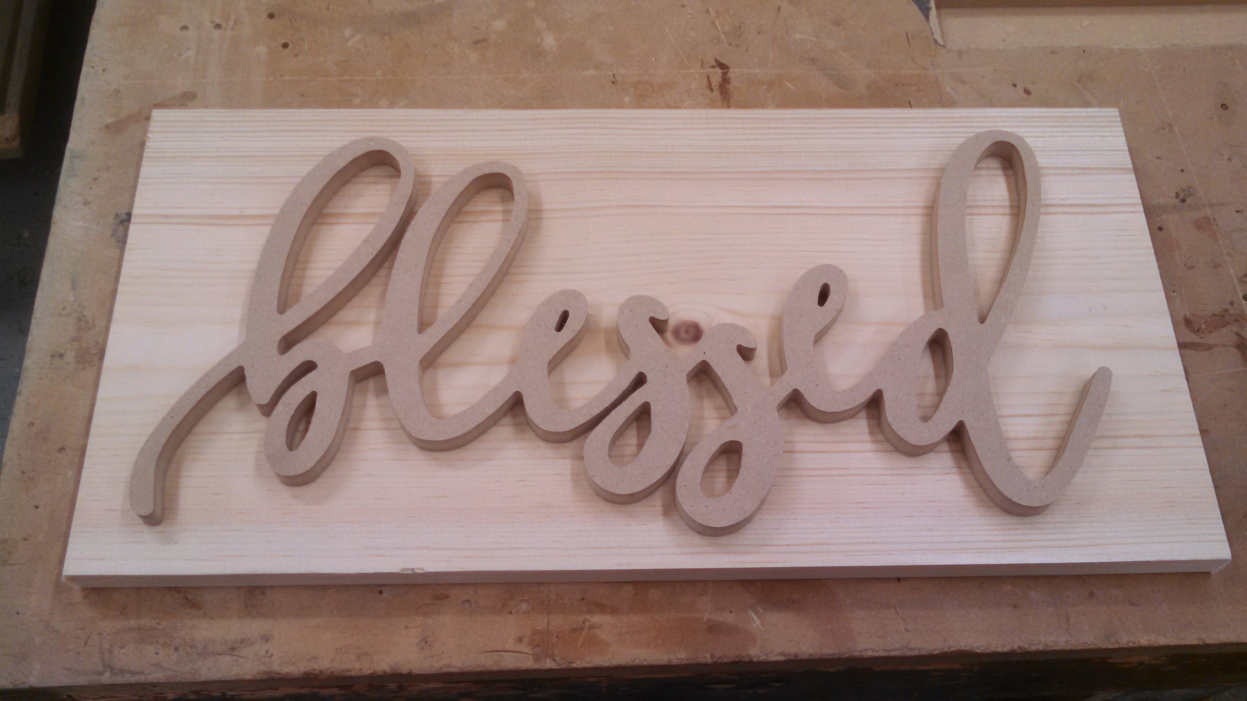 Custom word cutout