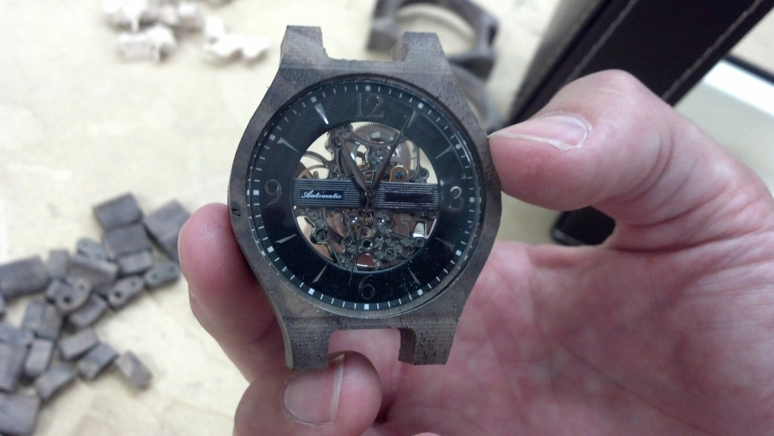 Wood watch prototype