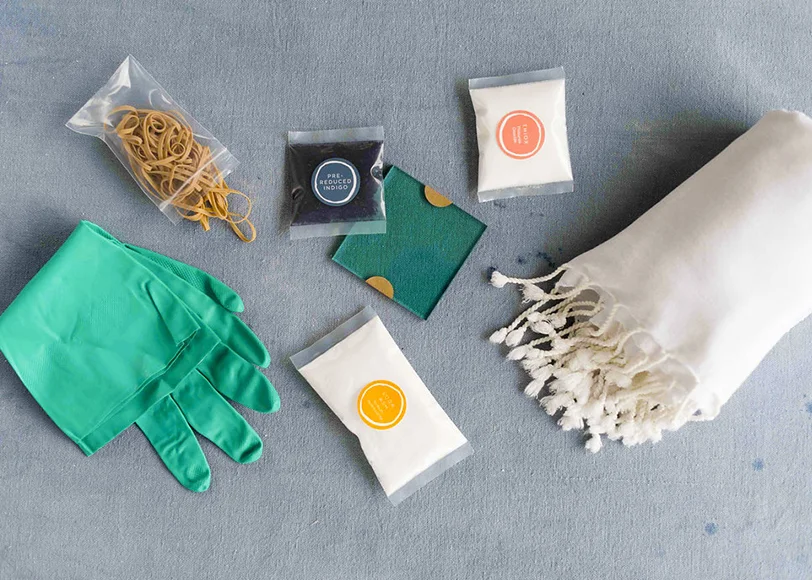 indigo turkish towel dye kit box contents