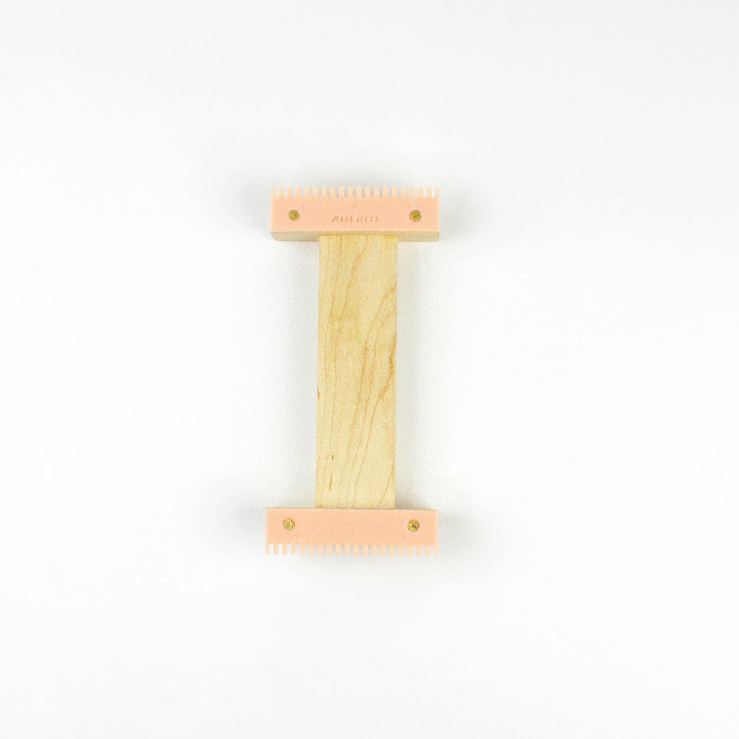 peach pink tiny tapestry weaving loom