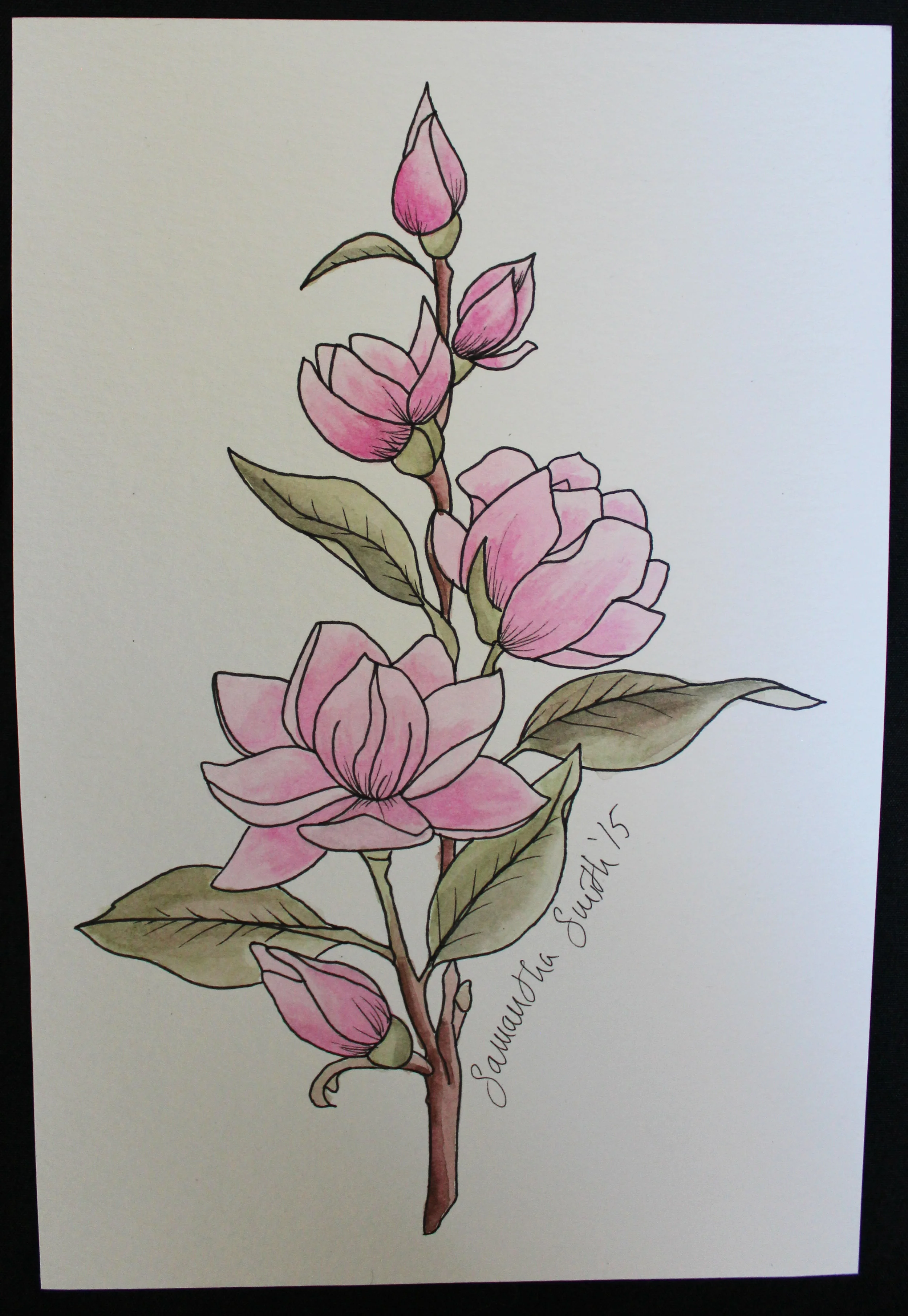 BotanicalSmall mixed media illustration on paper