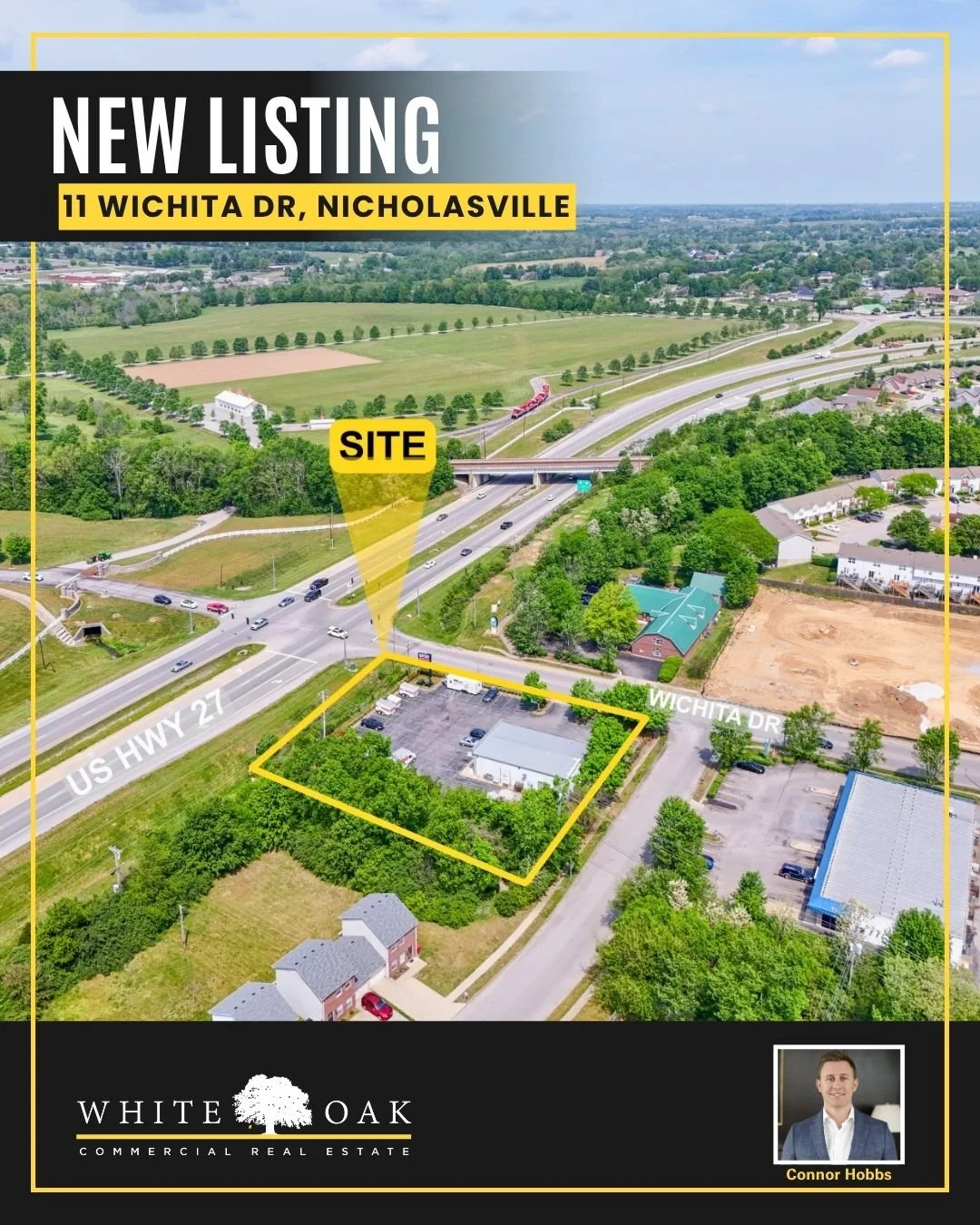 Excited to bring this versatile freestanding opportunity in Nicholasville to the market.

This 2,400 SF corner property sits directly on the Nicholasville Bypass (US 27) with 24,550+ vehicles passing by daily and excellent visibility from two directi
