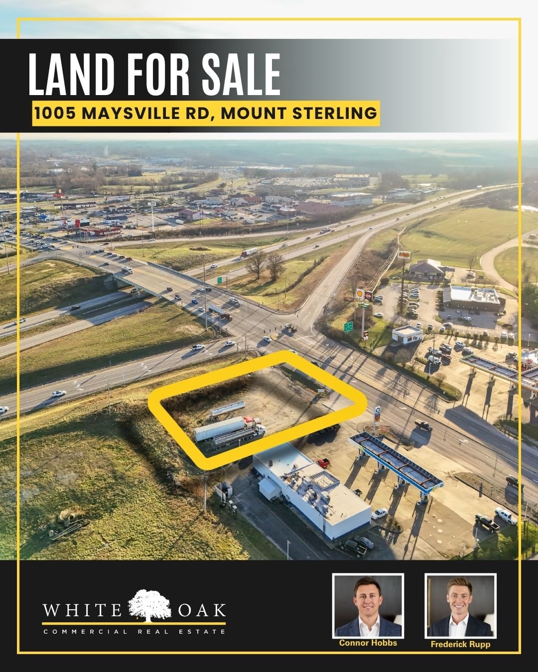Prime commercial land doesn't come along often right off I-64!

Located at the signalized intersection of I-64 and Maysville Road (US-68/KY-11), this &plusmn;0.63-acre site offers outstanding visibility in one of Mt. Sterling's busiest commercial cor