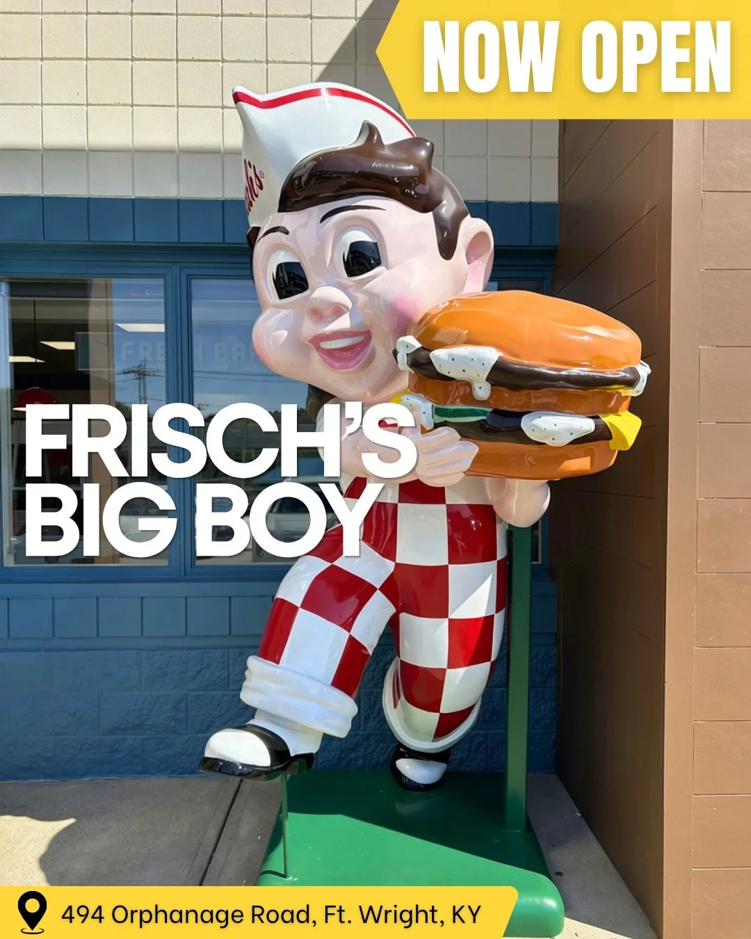 A longtime regional favorite has a fresh new look. 🍔🥤 

Frisch&rsquo;s is officially open at 494 Orphanage Road in Fort Wright, bringing a retro-inspired design that celebrates the history and nostalgia of the brand. 

It was fun getting to visit a