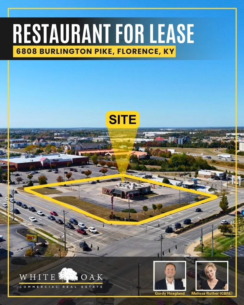 A high-visibility restaurant opportunity at one of Florence&rsquo;s busiest intersections.

Excited to bring 6808 Burlington Pike to the market for lease. This &plusmn;5,843 SF freestanding former Frisch&rsquo;s sits on &plusmn;2.05 acres at the sign