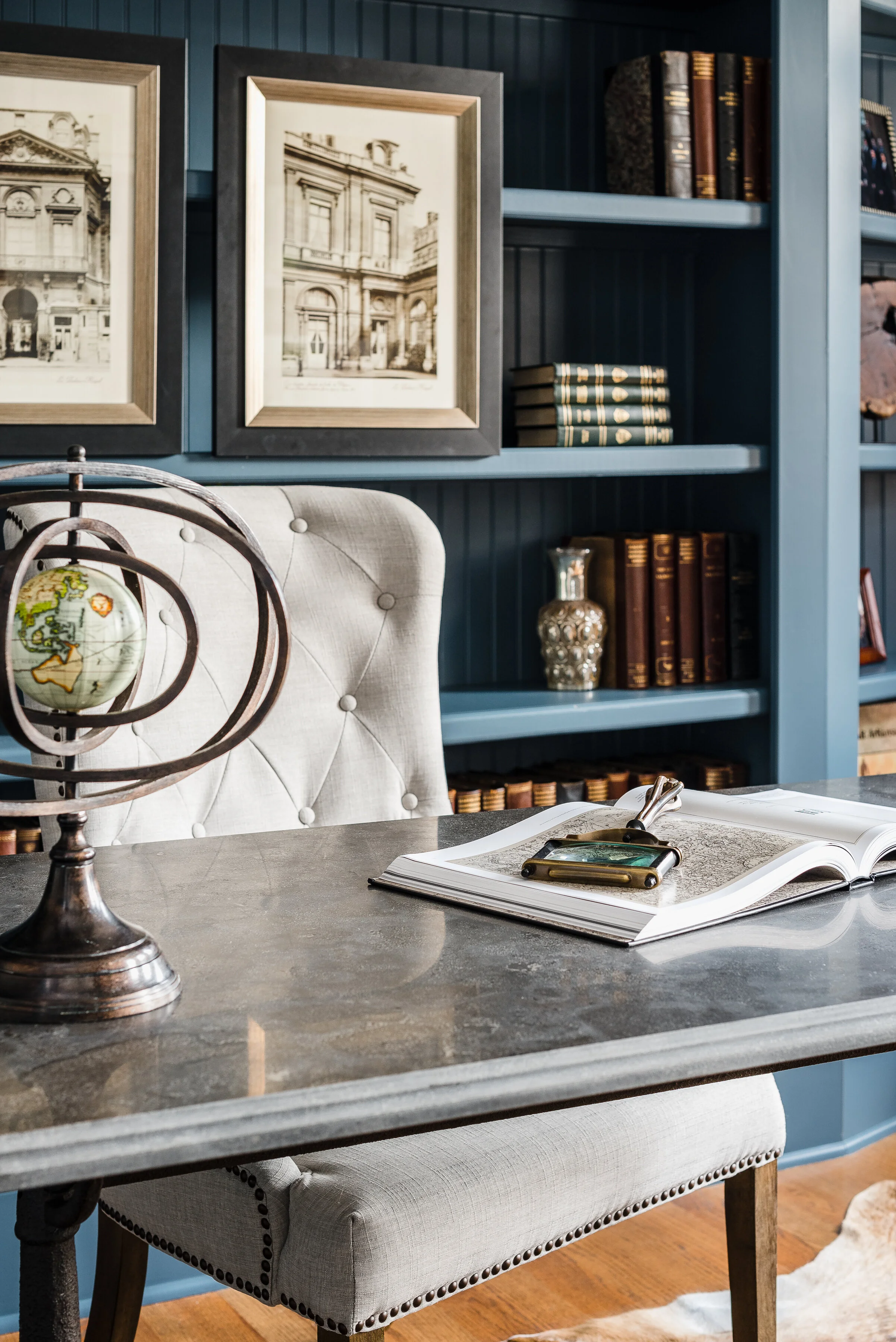 Moody Masculine Home Office — Sara Lynn Brennan Interiors | Charlotte ...