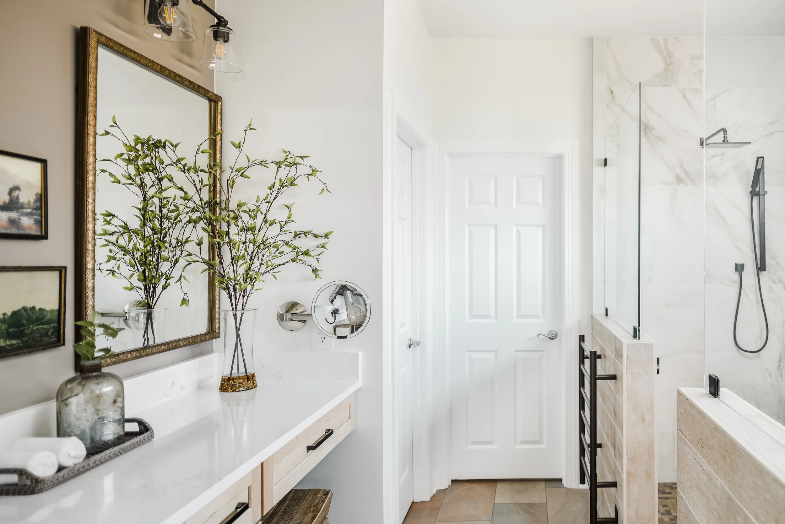 Organic and Earthy Master Bathroom — Sara Lynn Brennan Interiors