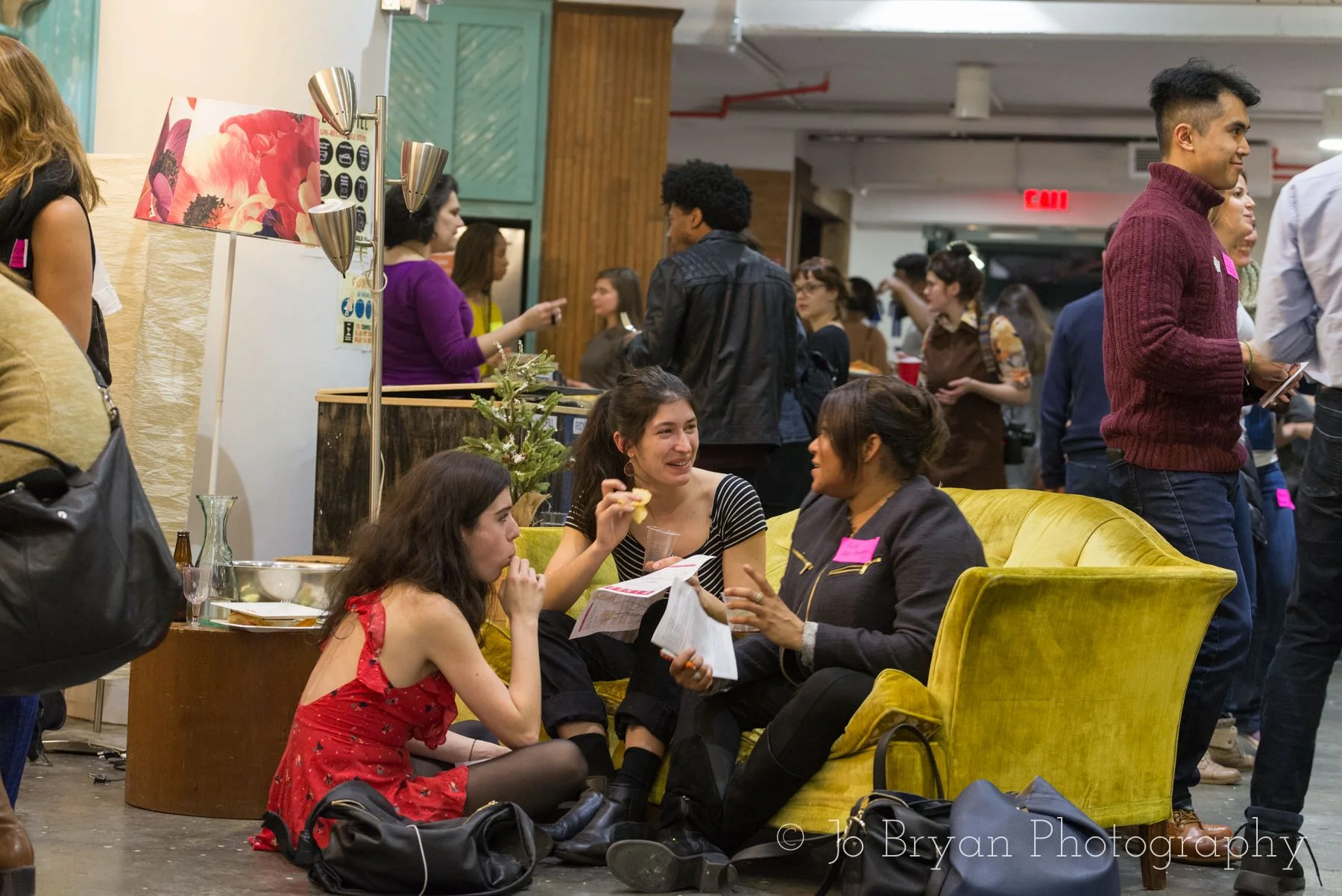 We placed organic conversation prompts all over the space, to give people easy ground to go deeper, if they chose
