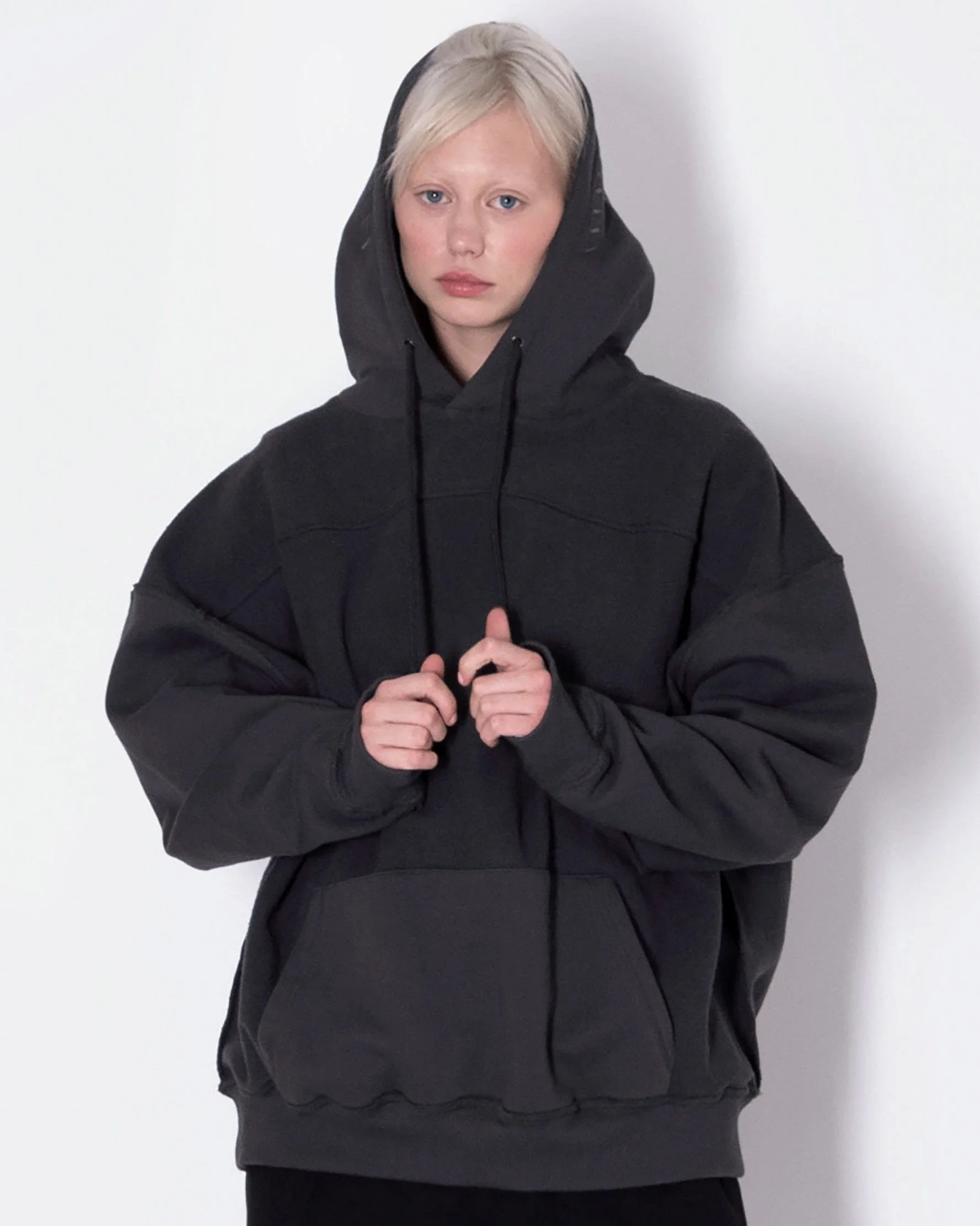 ER-HD-007] “Reversible Heavy Weight Overfit Hoodie” (Dark Grey) — errornyc