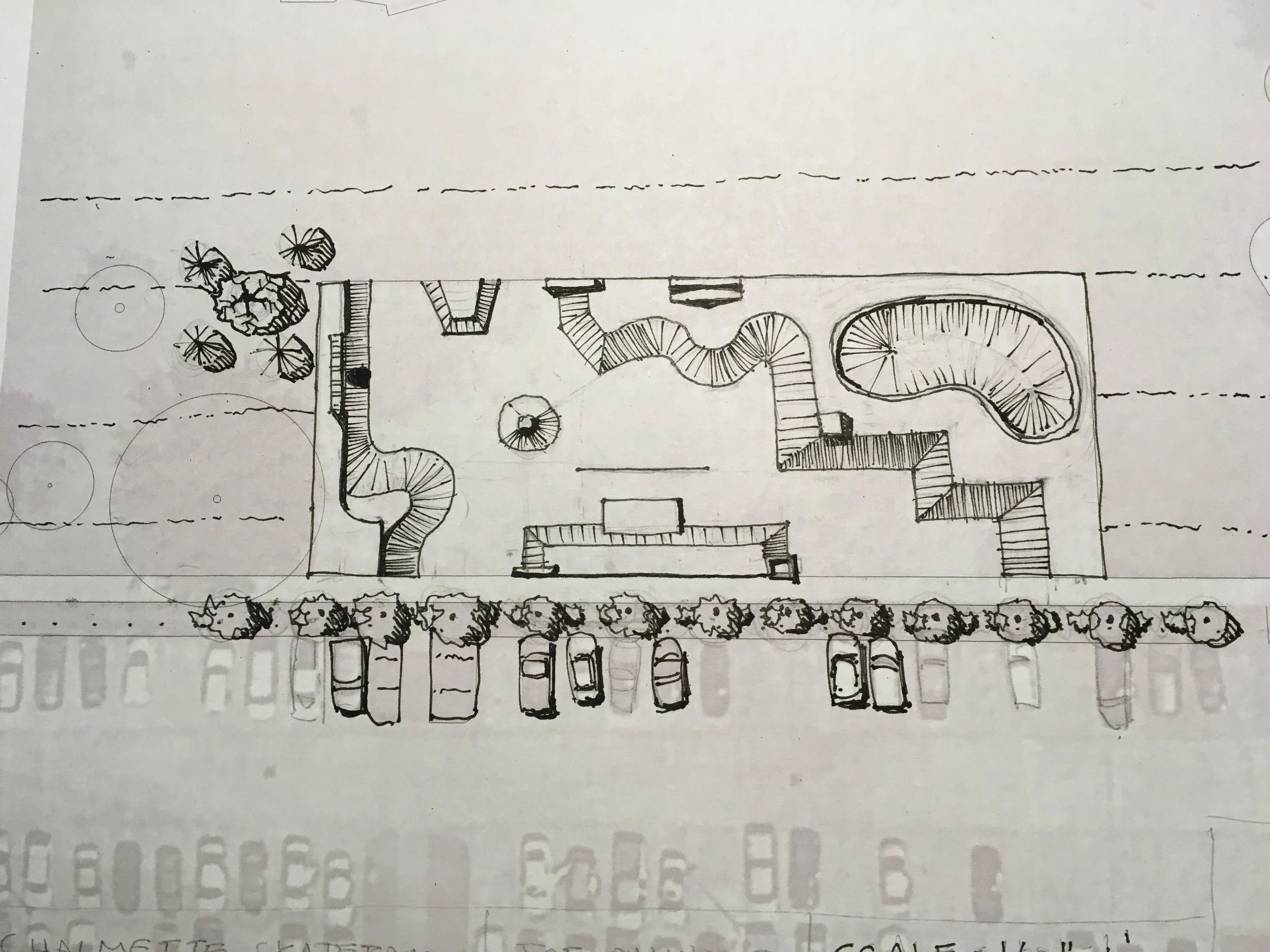 Skatepark Concept Sketch