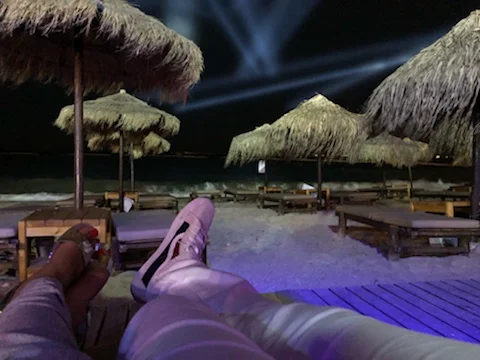 Evening at the beach in Athens.