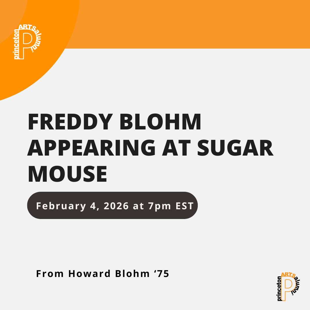 Freddy Blohm '75 appearing at Sugar Mouse, NYC, February 4th at 7pm