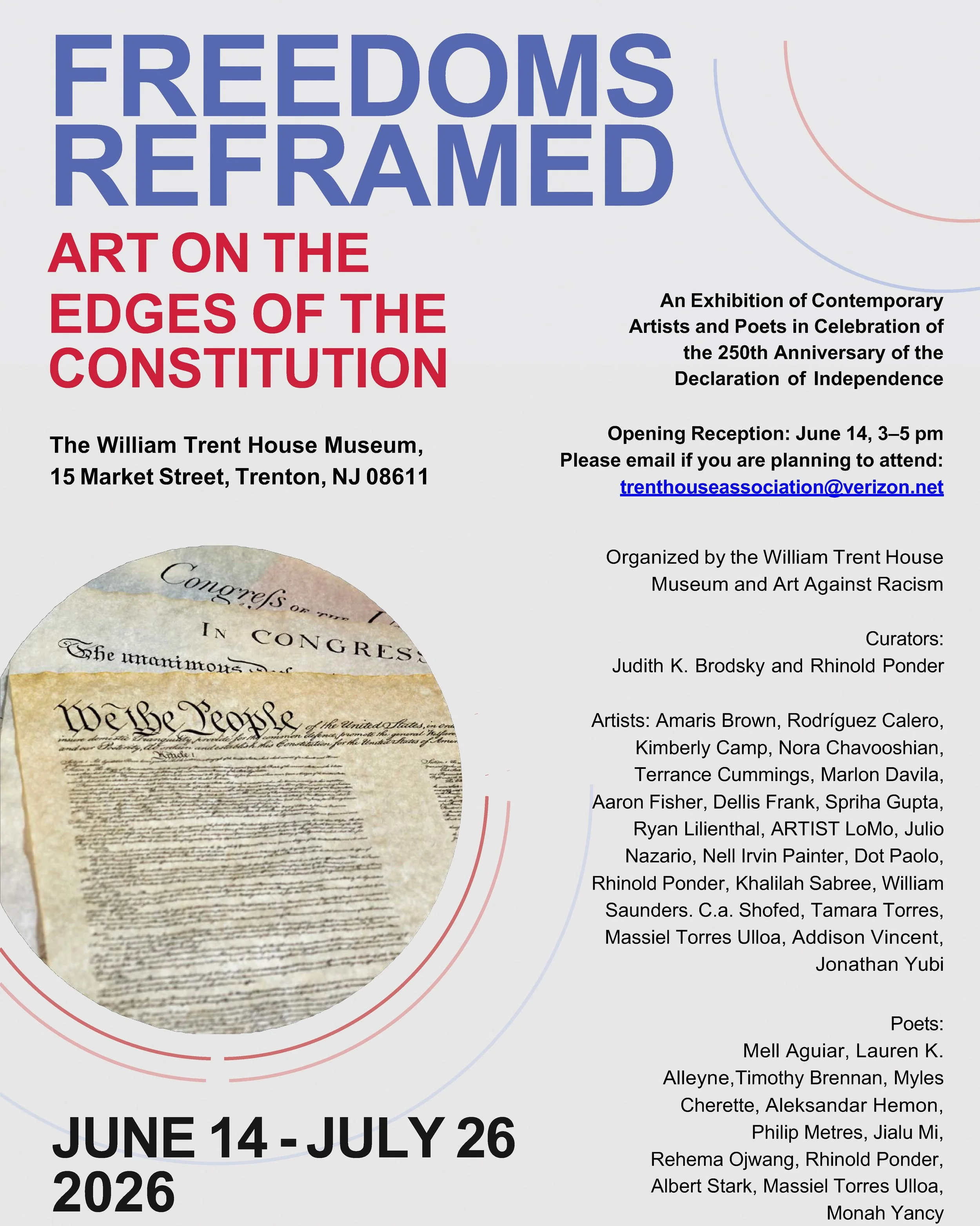Freedoms Reframed: Art on the Edges of the Constitution Opening Reception