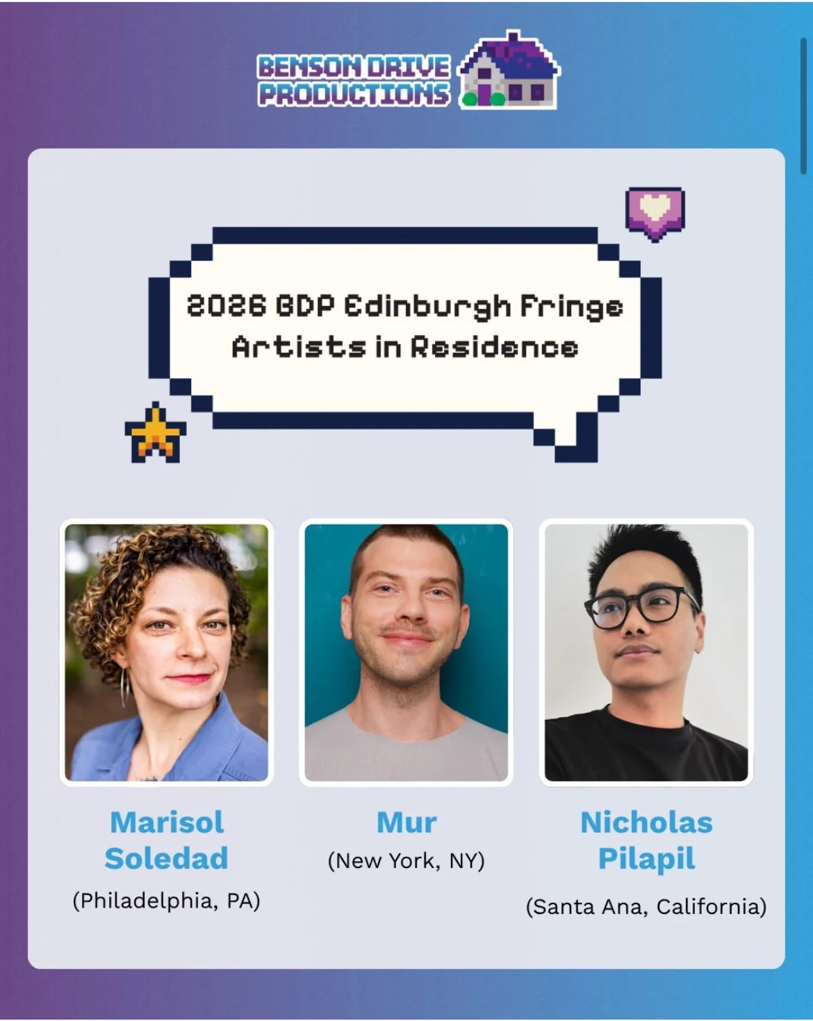 Marisol Rosa-Shapiro '07 Receives Inaugural Edinburgh Festival Residency