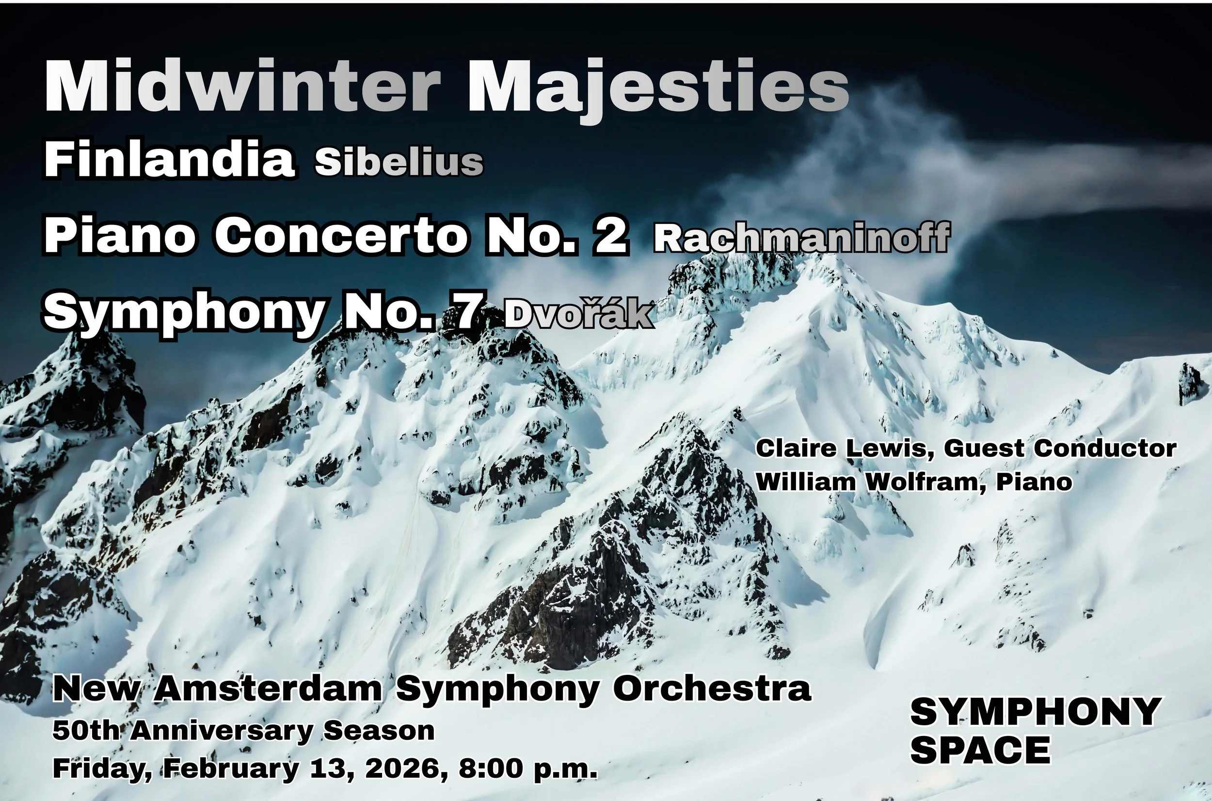 New amsterdam symphony orchestra concert poster