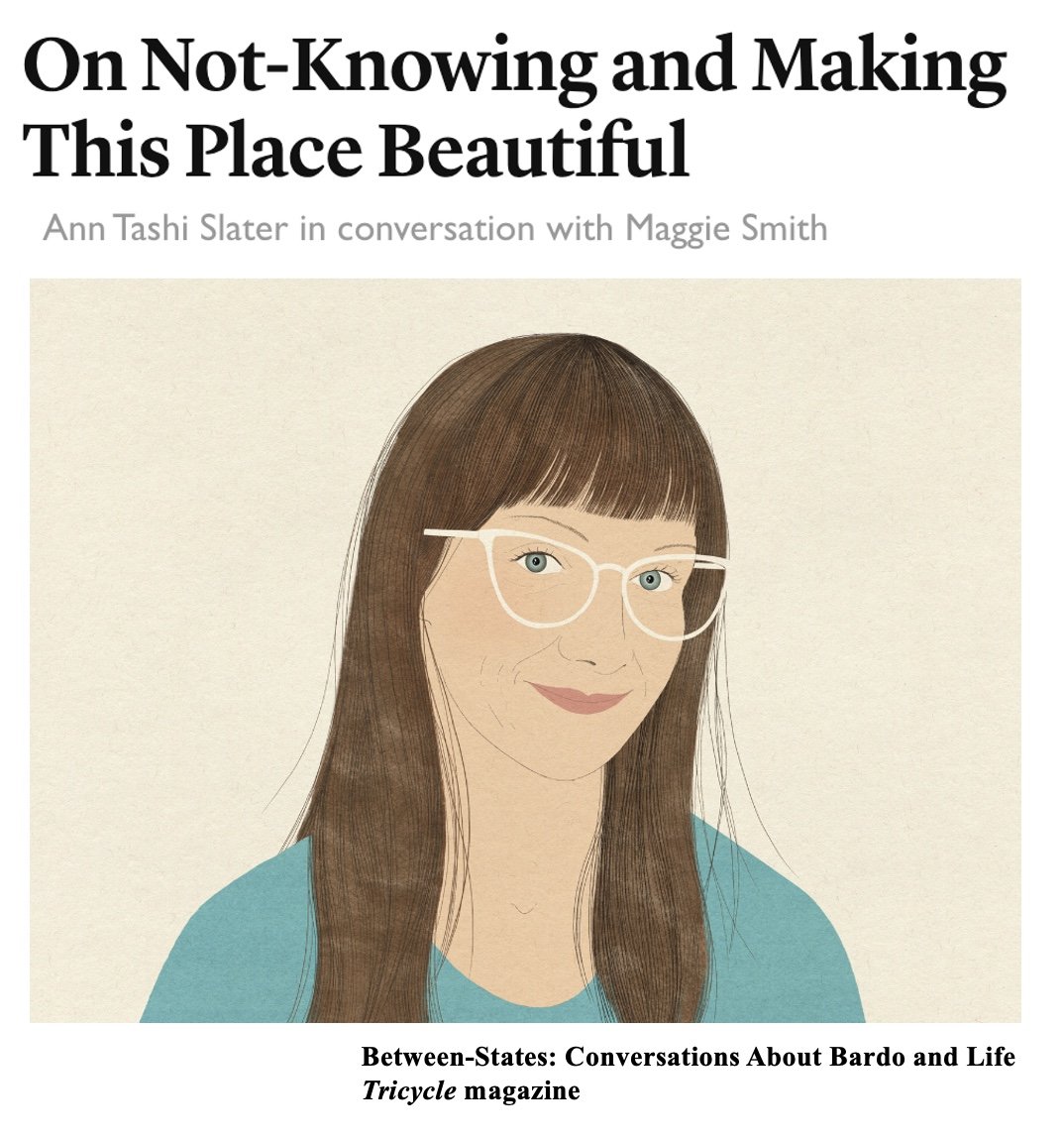 Poster for Ann Tashi Slater ’84 Interviews Maggie Smith