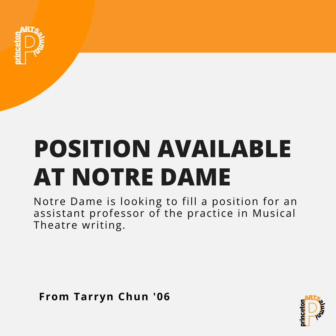 Position available at Notre Dame