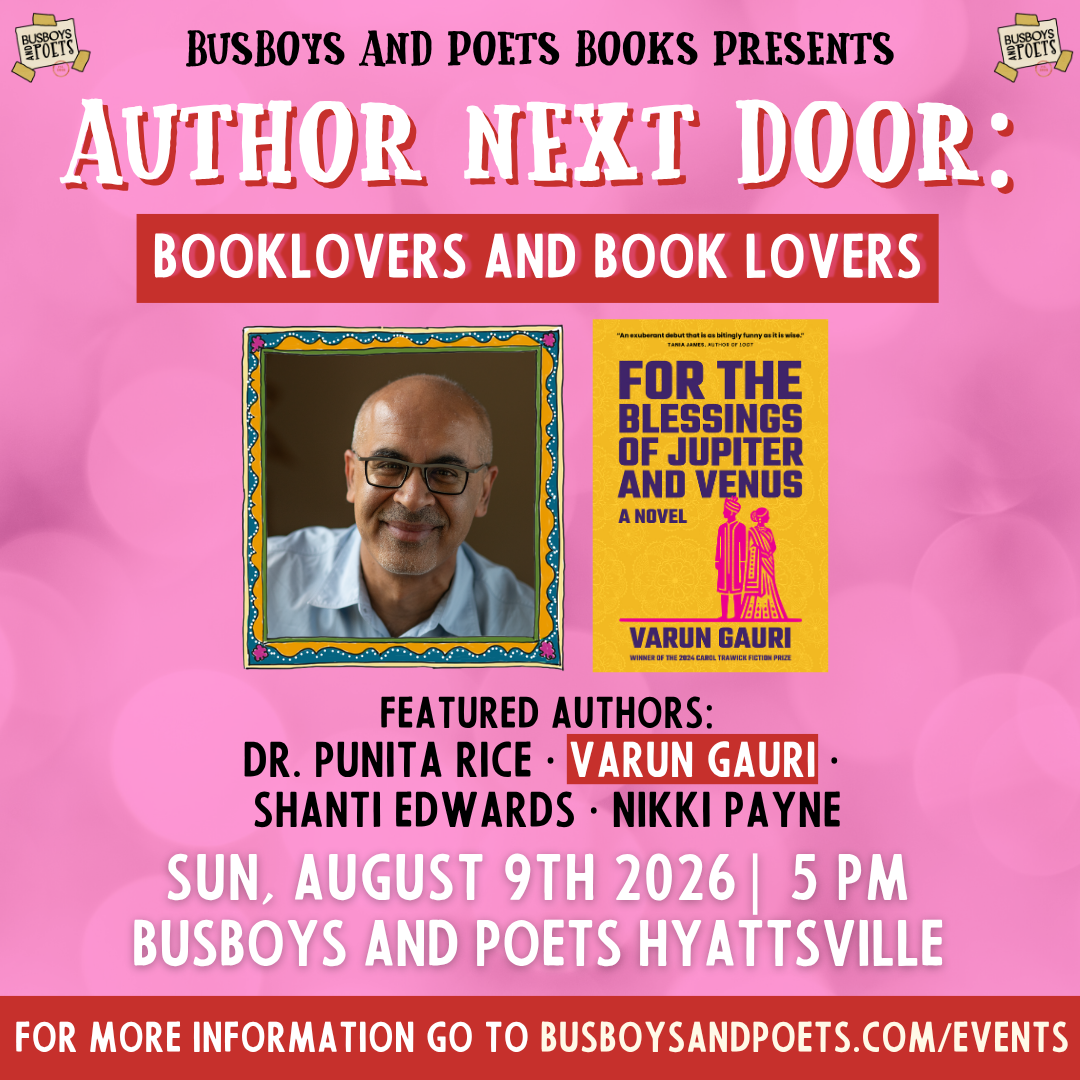 Author next door event poster
