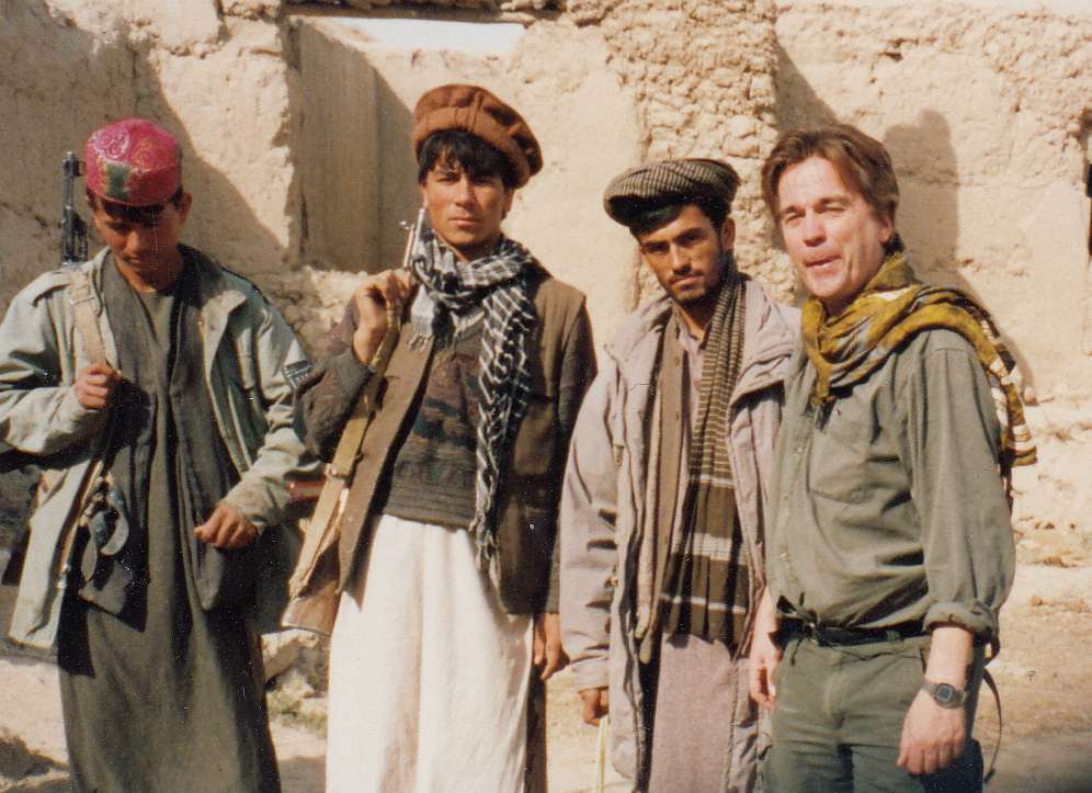 Ian with Mujahadin Guerillas in Afghanistan one month after 9.11