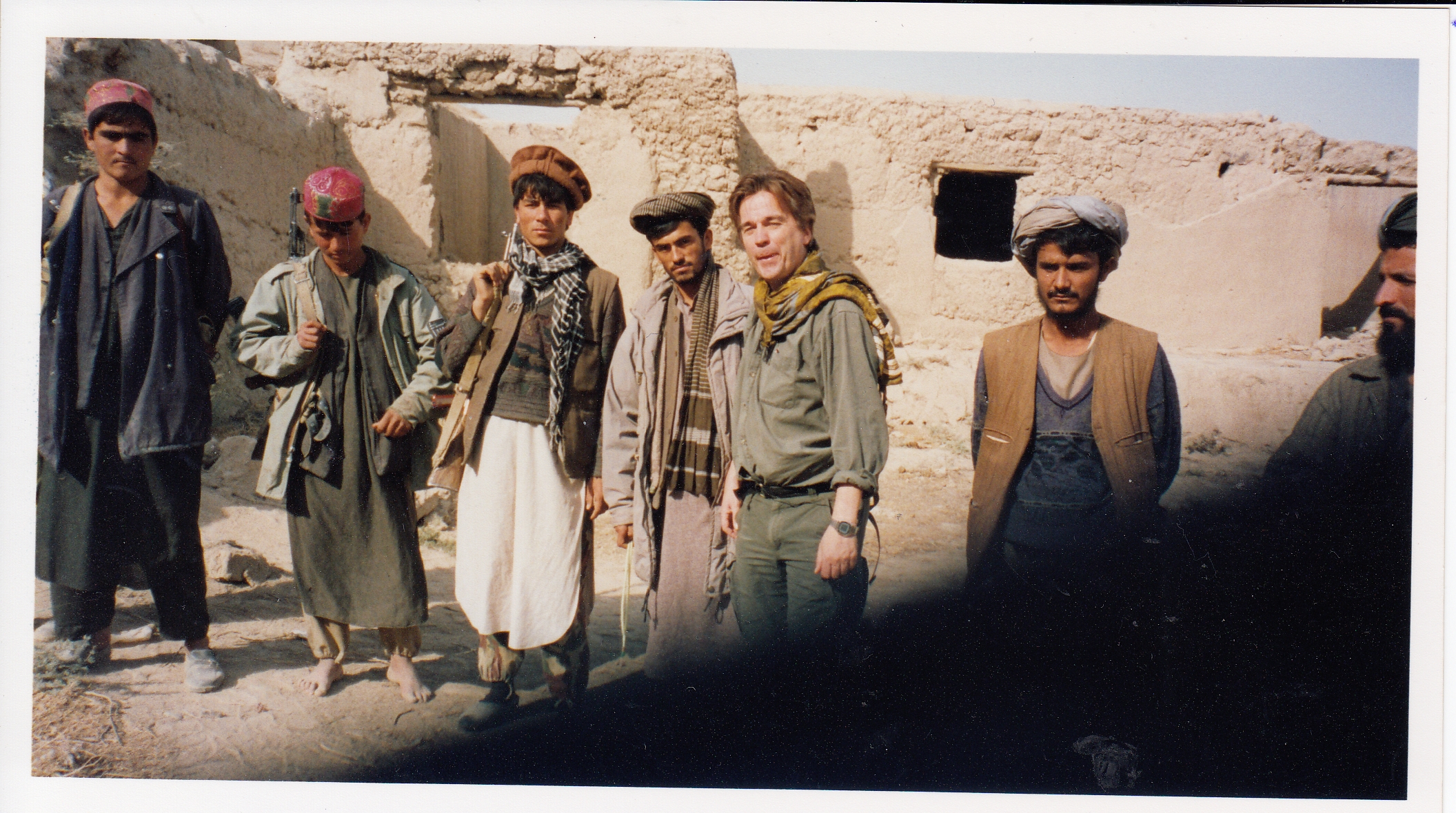 Ian with Mujahadin Guerillas in Afghanistan one month after 9.11