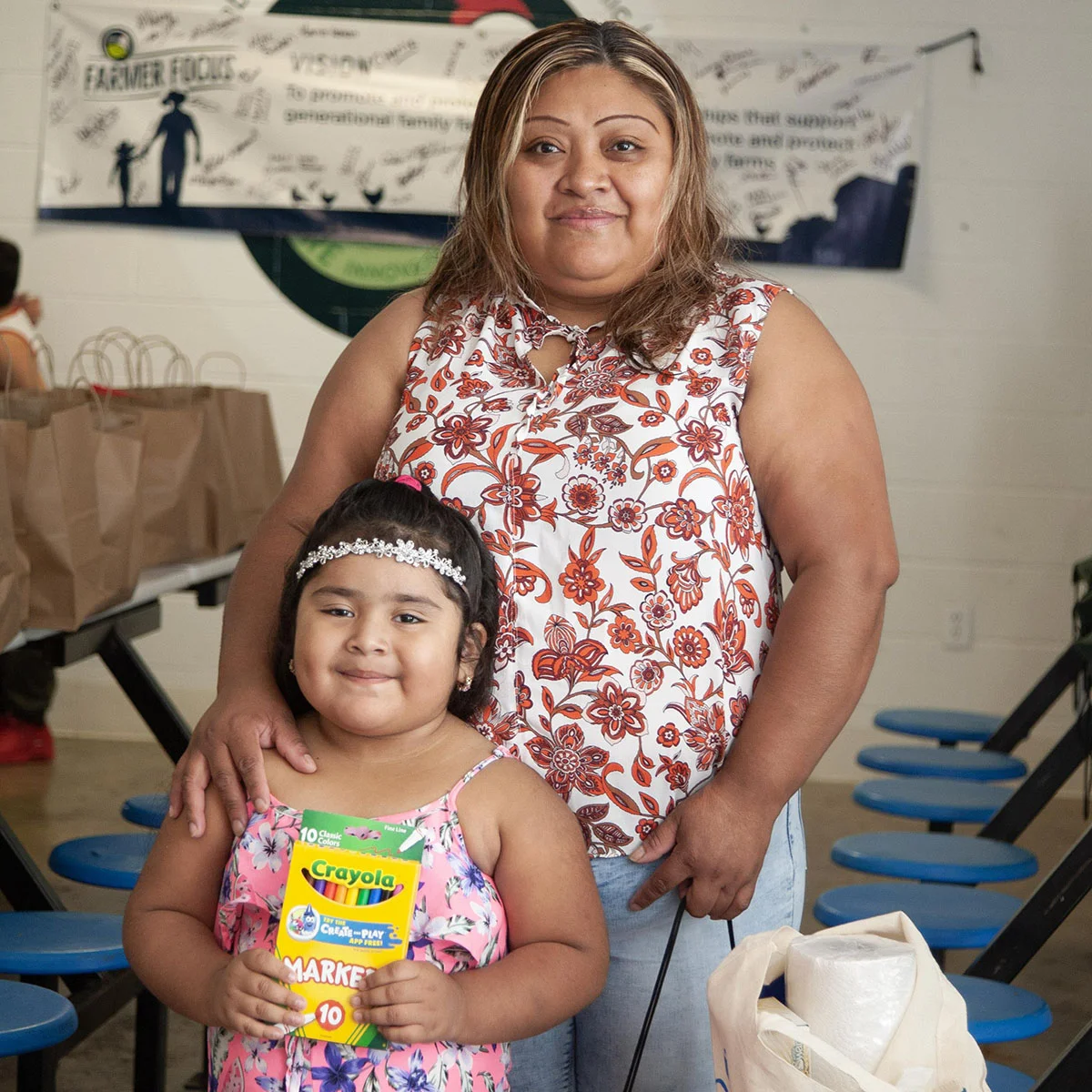 Milagros Reyes Cruz an her daughter