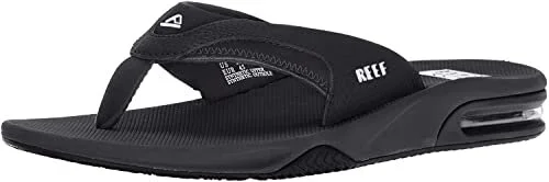 Reef M's Fanning Flip Flops Black/White 
