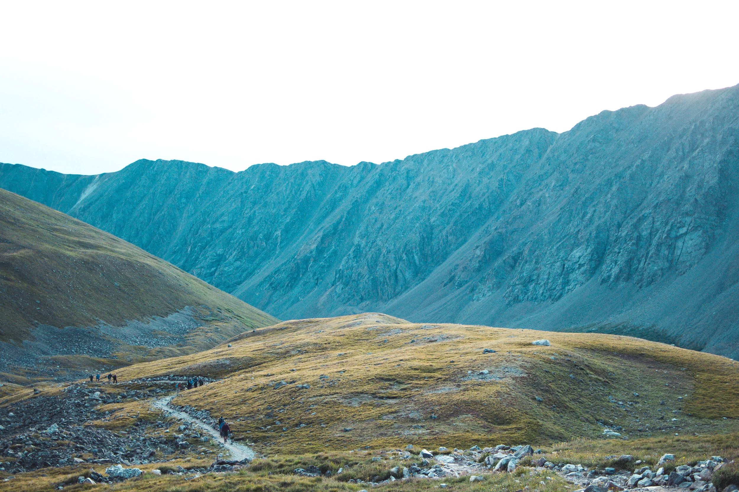Looking back on what we had already hiked while heading to the top of Grays.