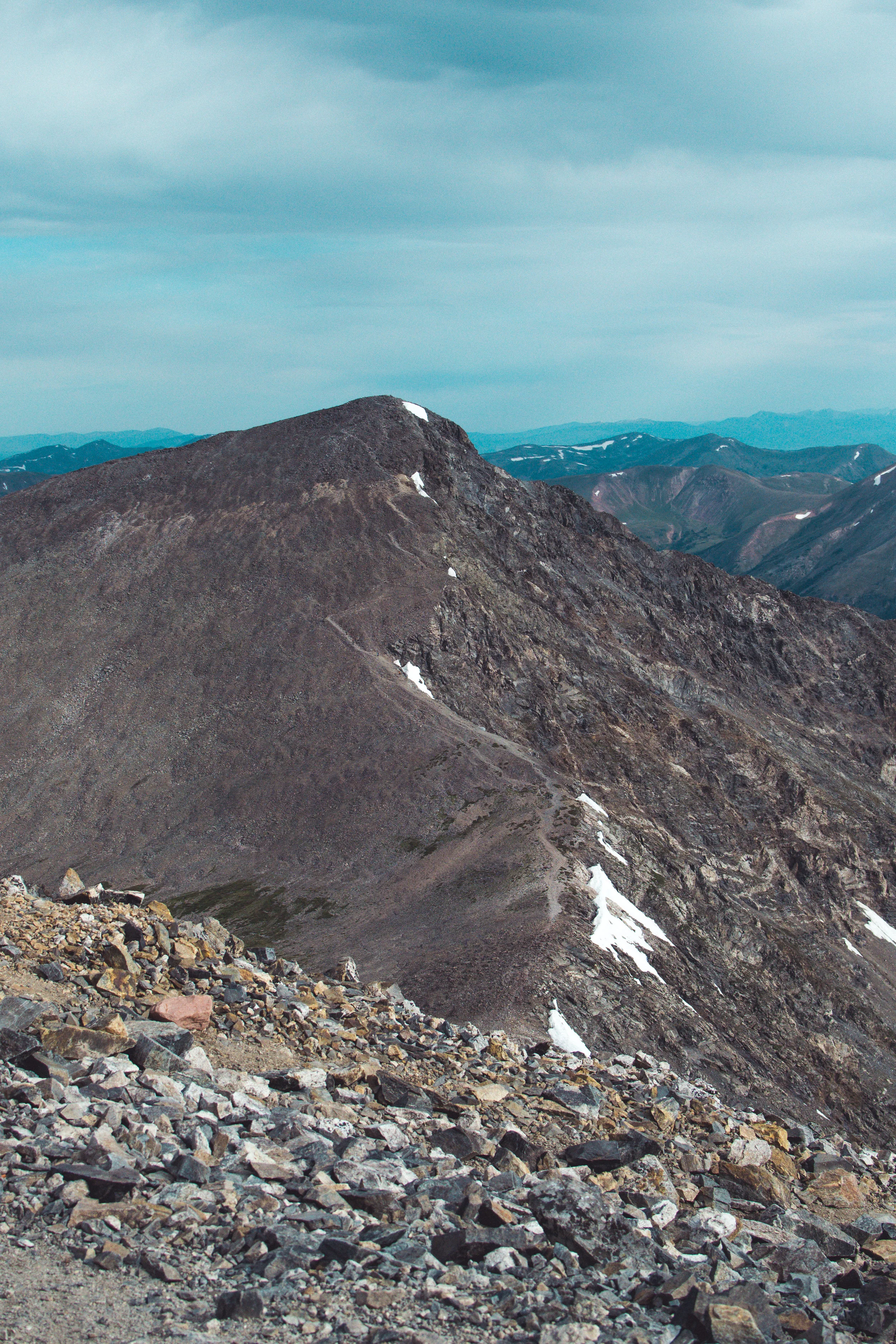 The view of Torreys from Grays and the saddle between the two peaks.