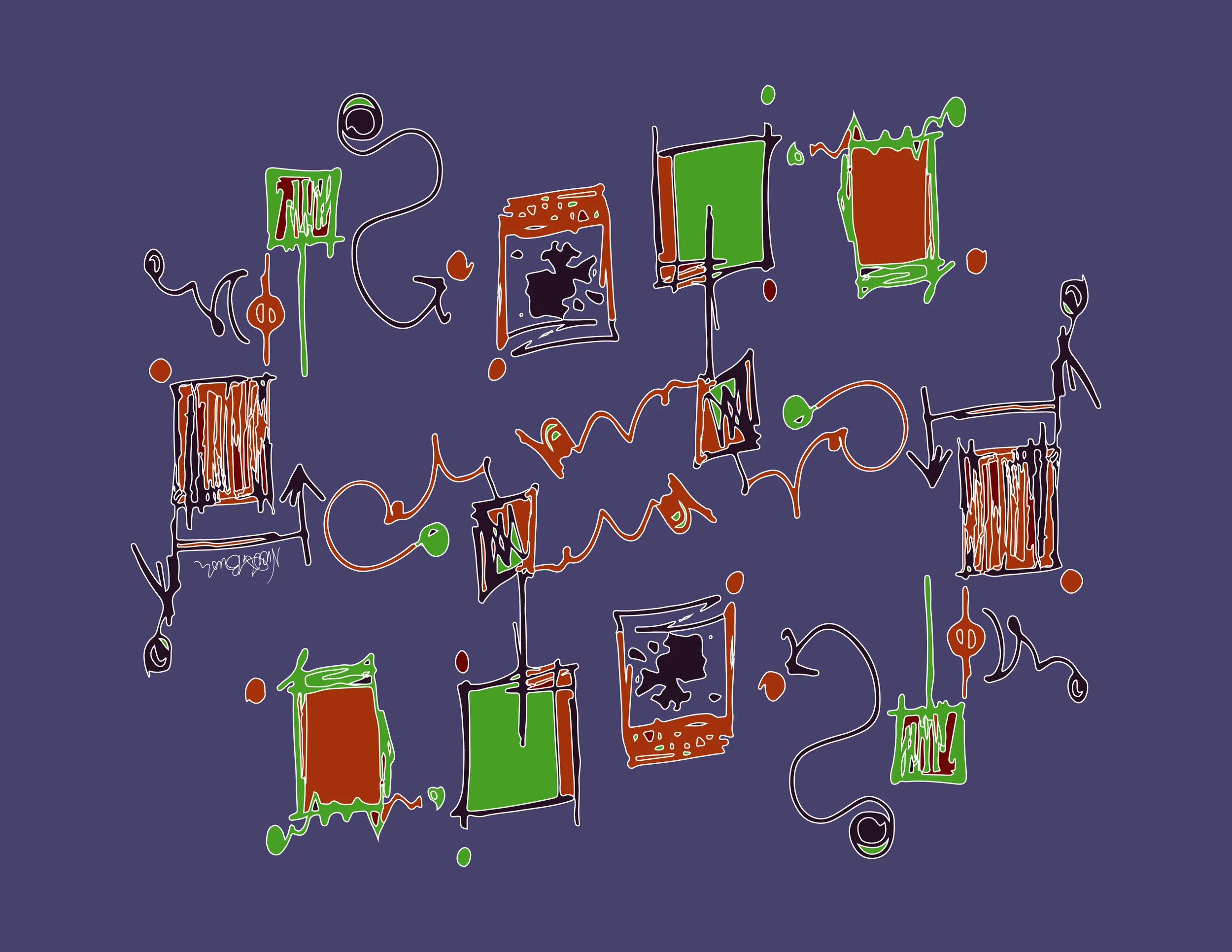Drawing: "TV on the TV"