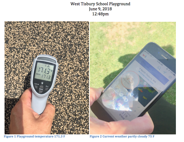 PIP surface was 171 degrees on a 75 degree day
