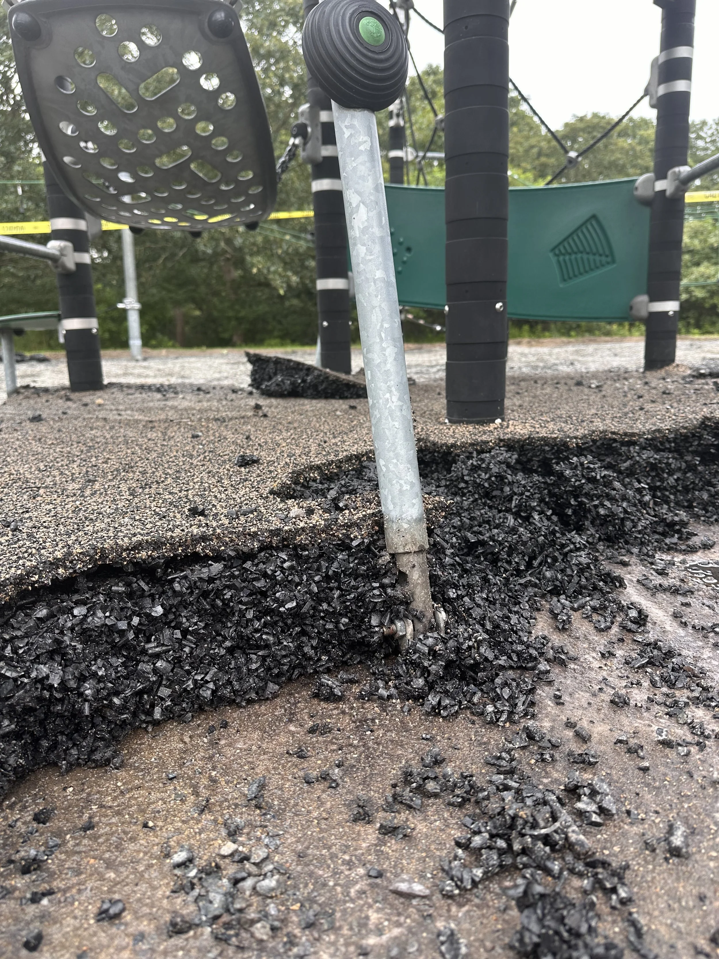 Cross section of a PIP rubber surface