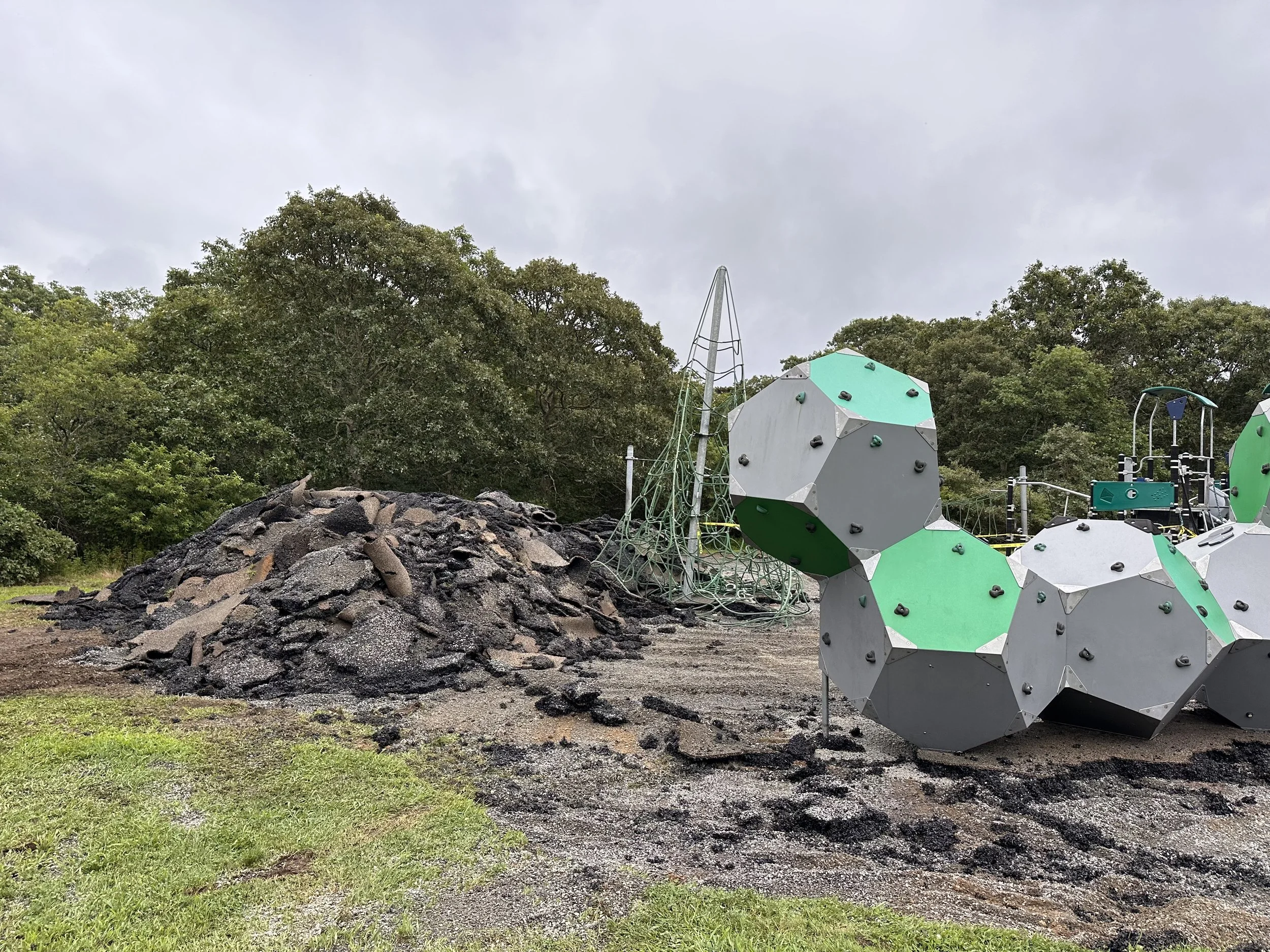 It was a tremendous amount of rubber waste material