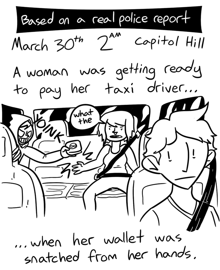 Woman Gets Robbed in a Capitol Hill Taxi Cab