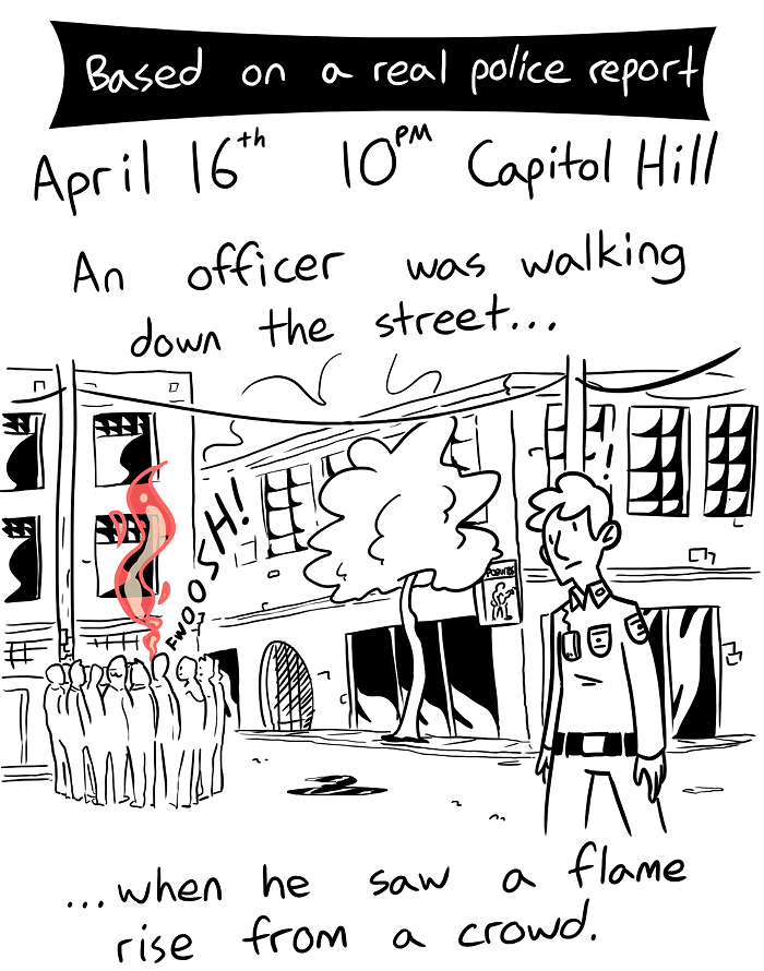 Capitol Hill Man Plays With Fire